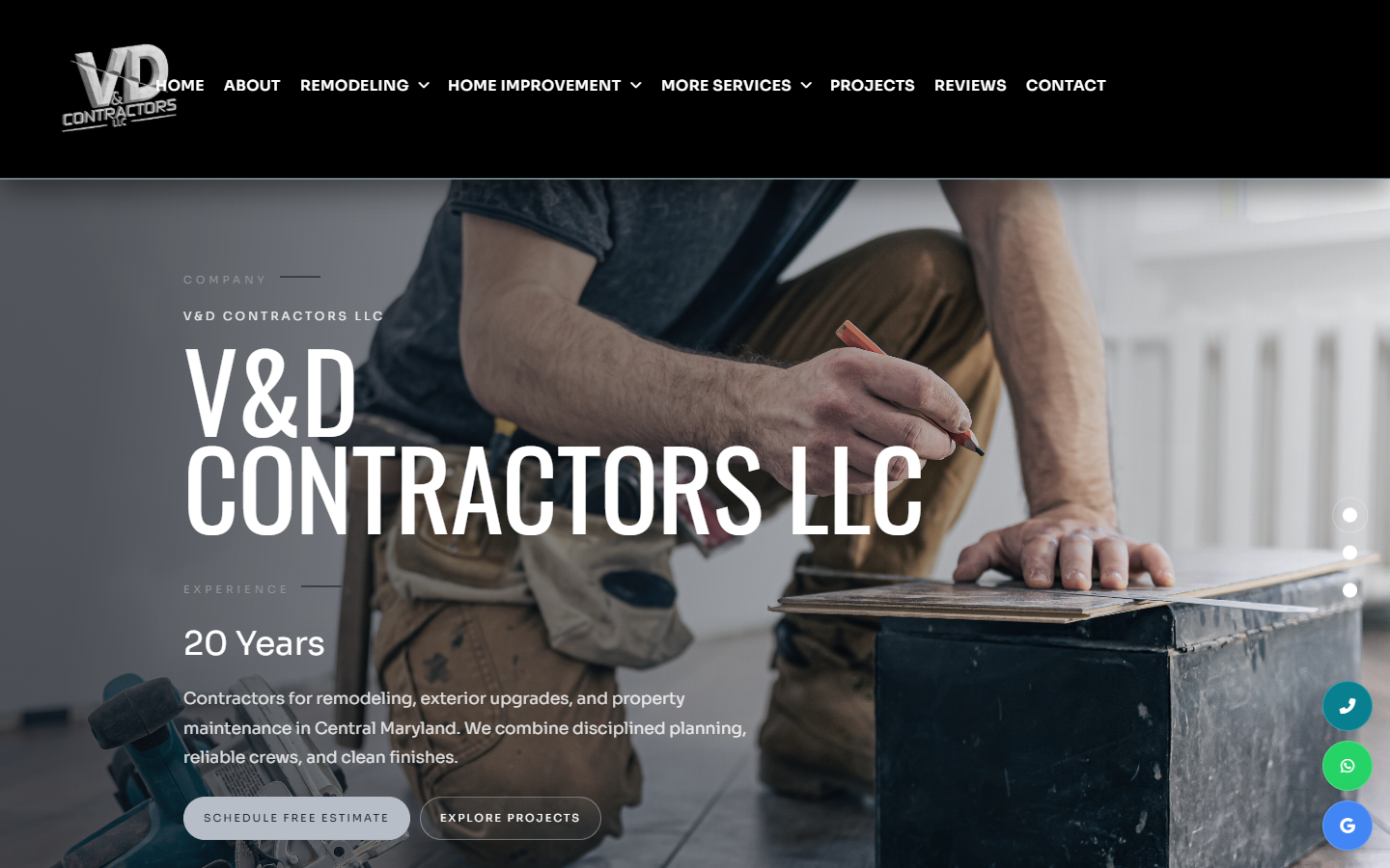Construction Company Website &mdash; Built from Scratch